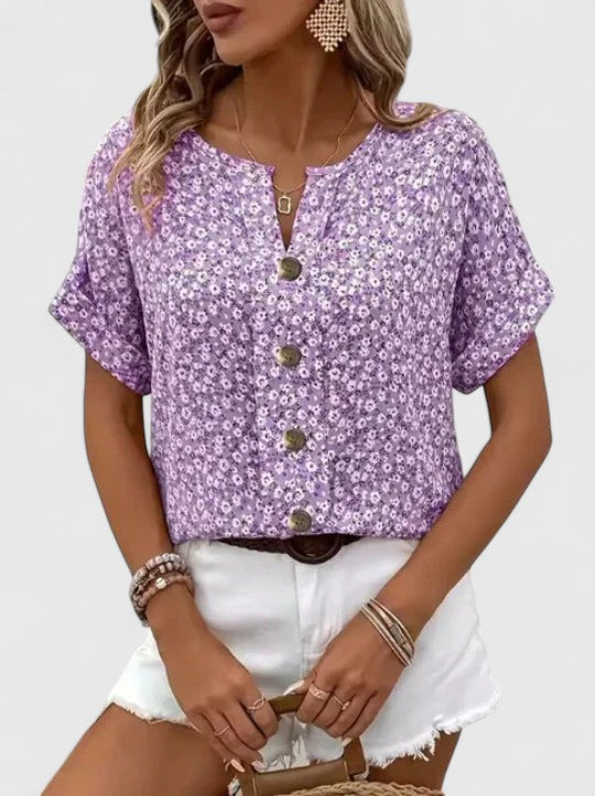 Jamie | Elegant blommig sommaröverdel