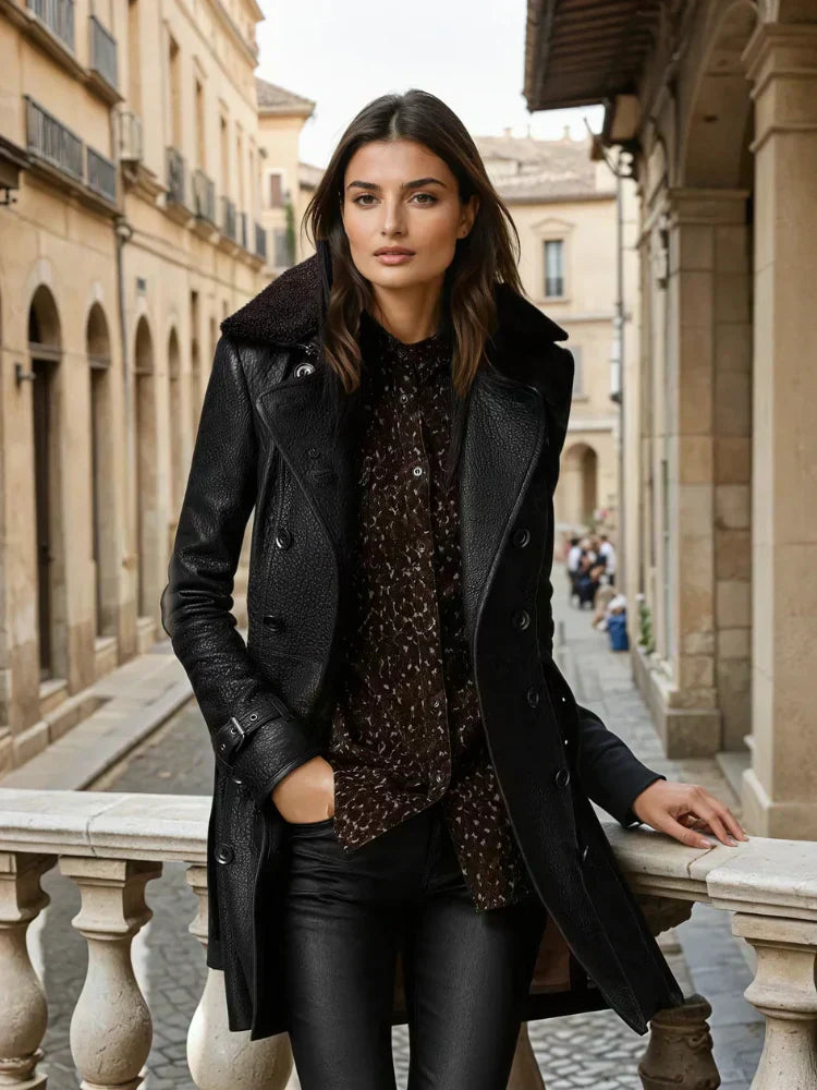 Clara | Läder Trench Coat