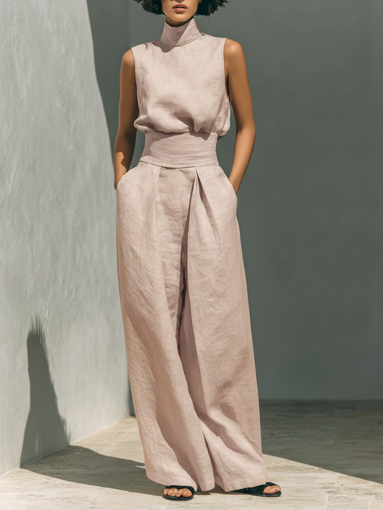 Ariana | Elegant linneensemble i stor storlek