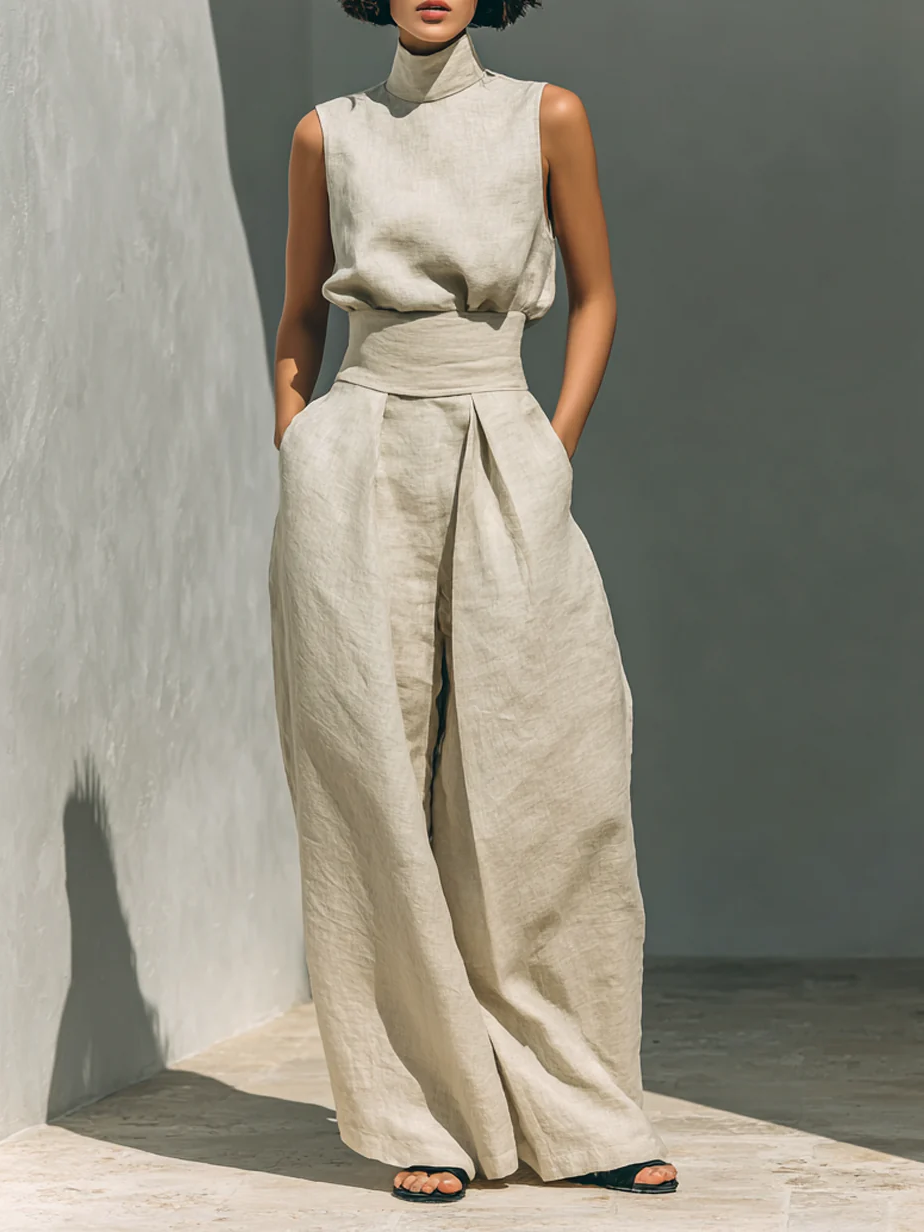 Ariana | Elegant linneensemble i stor storlek