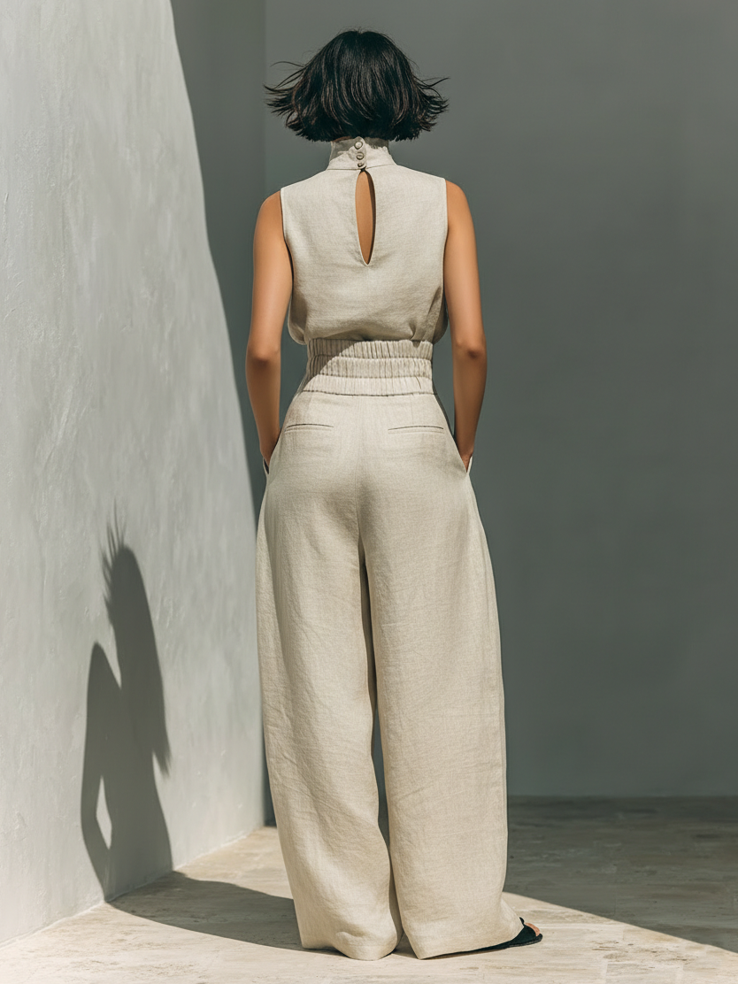 Ariana | Elegant linneensemble i stor storlek