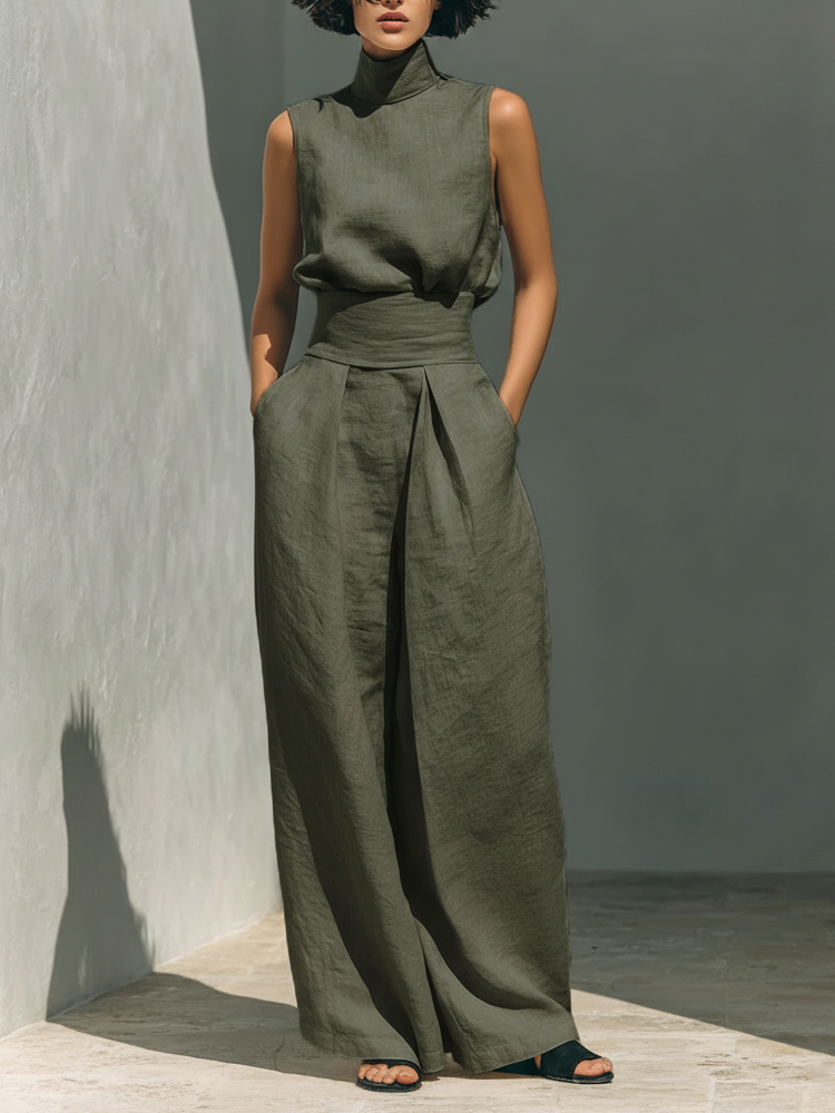 Ariana | Elegant linneensemble i stor storlek