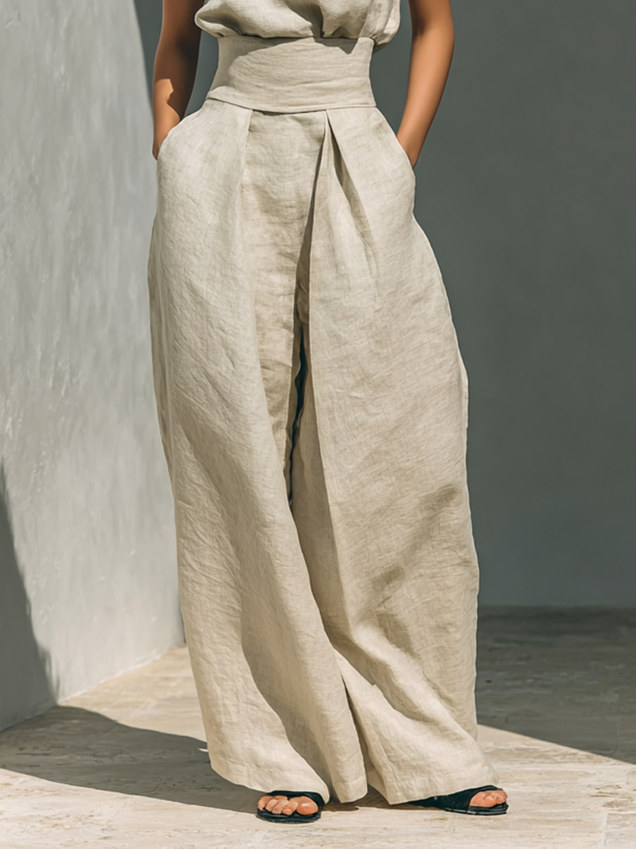 Ariana | Elegant linneensemble i stor storlek