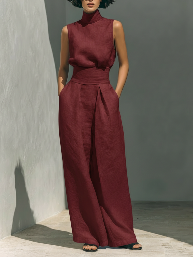 Ariana | Elegant linneensemble i stor storlek