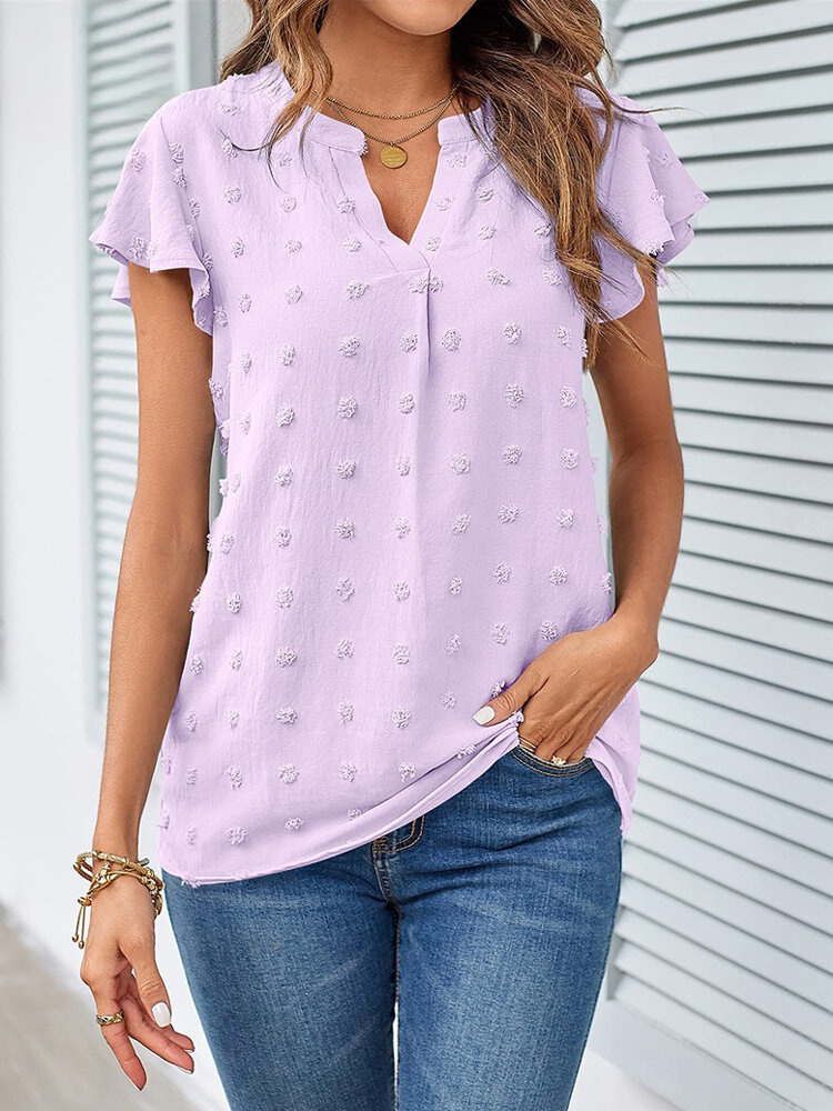 Kari | Blus Chic i Patchwork med Volanger