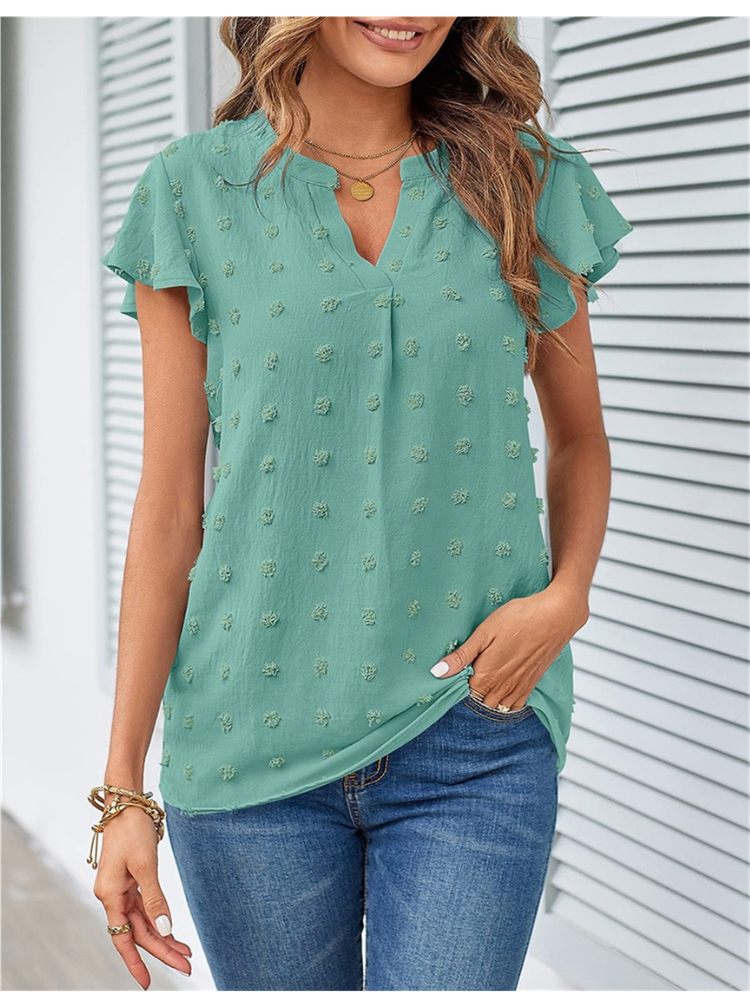 Kari | Blus Chic i Patchwork med Volanger