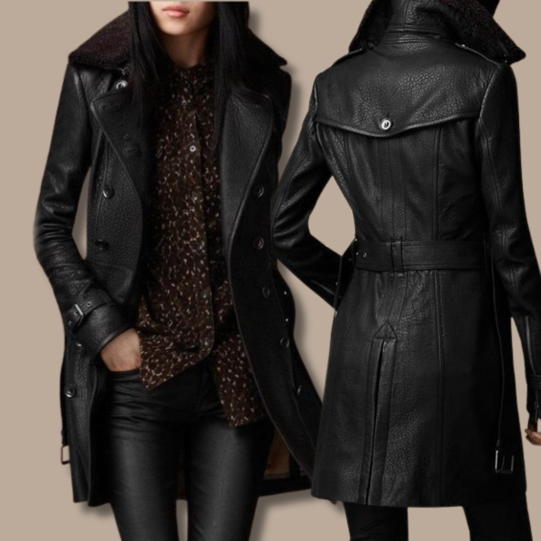 Clara | Läder Trench Coat